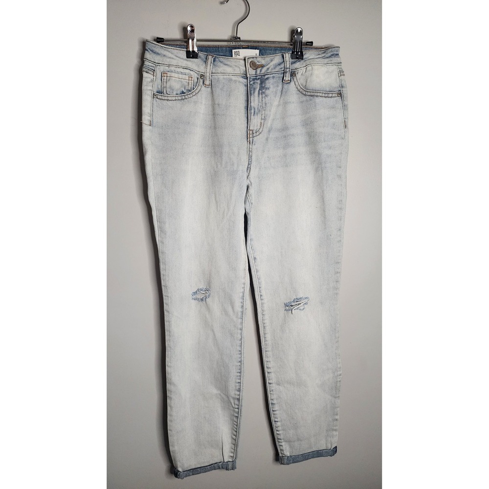 RSQ Girlfriend Distressed Light Wash Denim Jeans Youth 16